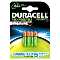 Duracell StayCharded 800mAh AAA-Akkus - 4 Stück