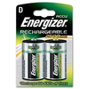 Energizer Akku 2500mAh D Wiederaufladbare Batterien - 2 Stück