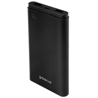Groov-e 6000mAh tragbares Ladegerät mit Dual USB - Schwarz