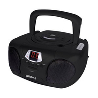 groov-e Boombox Tragbarer CD-Player mit Radio - Schwarz