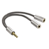 Hama Kompaktadapter "AluLine",  Klinke 3, 5 mm,  Stecker - 2x Kupplung stereo