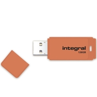 Integral 128GB Neon 3.0 USB Stick - Orange