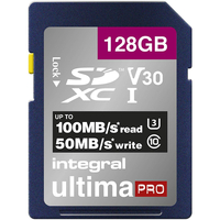 Integral 128GB UltimaPRO V30 Premium SD Karte (SDXC) UHS-I U3 - 100MB/s