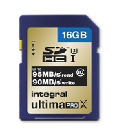 Integral 16GB UltimaPro X SDHC 95MB/s Class 10 Speicherkarte