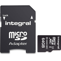 Integral 64GB High Endurance Micro SD-Karte (SDXC) + Adapter - 95 MB/s