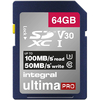 Integral 64GB UltimaPRO V30 Premium SD Karte (SDXC) UHS-I U3 - 100MB/s