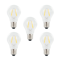 Integral GLS LED Vollglas Birne E27 4W (40W) 2700K Nicht-Dimmbare Lampe - 5 Stück
