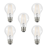 Integral GLS LED Vollglas Birne E27 6W (60W) 2700K Nicht-Dimmbare Lampe - 5er Pack