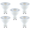 Integral GU10 Klassische LED-Glühbirne PAR16 5, 5W (56W) 2700K (Warm weiß) Dimmbare Lampe - 5er Pack