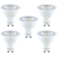 Integral GU10 Klassische LED-Glühbirne PAR16 5, 5W (56W) 2700K (Warm weiß) Dimmbare Lampe - 5er Pack