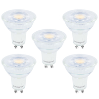 Integral GU10 LED Glas Birne PAR16 5, 6W (50W) 2700K (Warmes Weiß) Dimmbare Lampe - 5er Pack