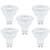 Integral GU10 LED Glas Birne PAR16 5, 6W (56W) 4000K (Kaltweiß) Dimmbare Lampe - 5er Pack
