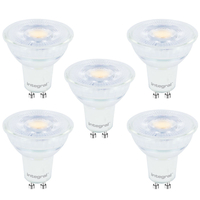 Integral GU10 LED Glas Birne PAR16 5, 6W (56W) 4000K (Kaltweiß) Dimmbare Lampe - 5er Pack