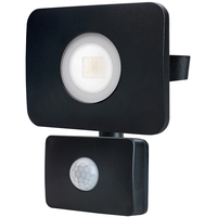 Integral,  kompaktes und robustes LED-Flutlicht IP65 20W (100W) 4000K (kaltweiß) Gen II Nicht dimmbare Lampe + PIR-Sensor - Schwarz