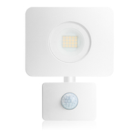 Integral,  kompaktes und robustes LED-Flutlicht IP65 20W (100W) 4000K (kaltweiß) Gen II Nicht dimmbare Lampe + PIR-Sensor - Weiß