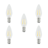 Integral LED Glaskolben B15 2W (25W) 2700K Nicht-Dimmbare Lampe - 5er Pack