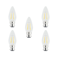 Integral LED Glaskolben B22 2W (25W) 2700K Nicht-Dimmbare Lampe - 5er Pack