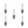 Integral LED Glaskolben B22 4W (40W) 2700K Nicht-Dimmbare Lampe - 5er Pack