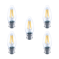 Integral LED Glaskolben B22 4W (40W) 2700K Nicht-Dimmbare Lampe - 5er Pack