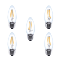 Integral LED Glaskolben E27 4W (40W) 2700K Nicht-Dimmbare Lampe - 5er Pack