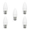 Integral LED Kerze B22 5.5W (40W) 5000K Nicht-dimmbare Matt-Lampe - 5er Pack