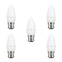 Integral LED Kerze B22 5.5W (40W) 5000K Nicht-dimmbare Matt-Lampe - 5er Pack