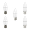 Integral LED Kerze E27 5.5W (40W) 2700K Nicht-dimmbare Matt-Lampe - 5er Pack