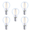 Integral LED Mini Globus aus Glaskolben B15 2W (23W) 2700K Nicht-Dimmbare Lampe - 5er Pack