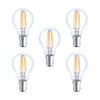Integral LED Mini Globus aus Glaskolben B15 3, 5 W (30 W) 2700K Dimmbare Lampe - 5er Pack