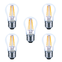 Integral LED Mini Globus aus Glaskolben E27 4W (40W) 2700K Nicht-Dimmbare Lampe - 5er Pack