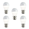Integral LED Mini Globus B22 5.5W (40W) 2700K Nicht dimmbare Mattlampe - 5er Pack