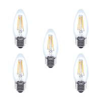 Integral LED Vollglaskerzenlampe E27 4.5W (40W) 2700K Dimmbare Lampe - 5er Pack