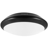 Integral Schwarzes Robustes Gehäuse IK10 + LED-Schott 15W (95W) 4000K (Kaltweiß)