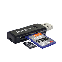 Integral USB 3.1 SD + Micro SD Kartenleser - Schwarz