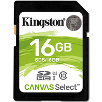 Kingston 16GB Canvas Select SD Karte (SDHC) - 80MB/s