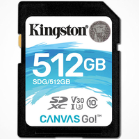 Kingston 512GB Canvas Go SD Karte (SDXC) U3 V30 - 90MB/s