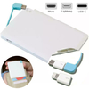 Kreditkarte Power Bank 2000mAh + USB-C & Lightning-Anschlüsse