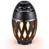Luceco Drahtloser LED-Flammenlautsprecher - Schwarz