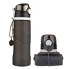 MyFriday faltbare Silikon-Reise-Wasserflasche BPA frei 750ml - schwarz