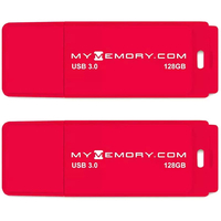 MyMemory 128GB 3.0 USB Flash-Laufwerk - Rot - 120MB/s - 2er Pack