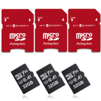 MyMemory 32GB V30 PLUS Micro SD Karte (SDHC) A1 UHS-1 U3 + Adapter - 100MB/s - 3er Pack