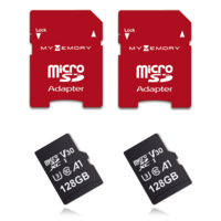 MyMemory PLUS 128GB V30 Micro SD Karte (SDXC) A1 UHS-1 U3 + Adapter - 100MB/s - 2er Pack