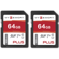 MyMemory PLUS 64GB V30 Micro SD Karte (SDXC) UHS-1 U3 - 2er Pack - 100MB/s