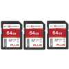 MyMemory PLUS 64GB V30 SD Karte (SDXC) UHS-1 U3 - 3er Pack - 100MB/s