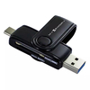 MyMemory USB 3.1 + USB-C SD und Micro SD Kartenleser - Schwarz