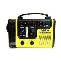 Omega Sonnenlicht betriebenes Radio mit Dynamo und LED Taschenlampe