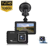 oneo Drive 1080p Car Dash Cam Dual Lens + Rückfahrkamera - Schwarz