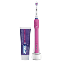 Oral-B Pro 650 Pink 3D White Electric Rechargeable Toothbrush and Toothpaste