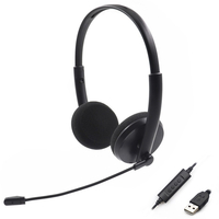 PC-Rauschunterdrückung Leichtes Computer-Headset für Skype,  MS Team,  ZOOM,  Webinar,  PC - Schwarz