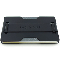 Radix One RFID Slim Wallet - Schwarzer Stahl